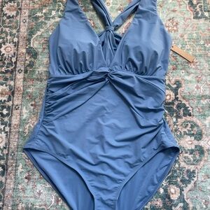 Shapellx Smart Sculpt- Twist Front Shaping Swimsuit XL